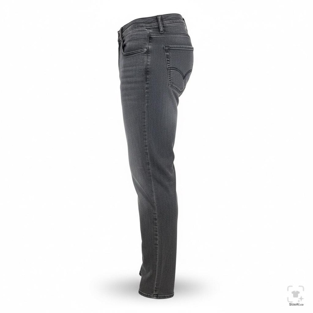 Lucky Brand 110 Slim Jeans Mens 36x32 Gray Charcoal Wash Slim Skinny Zip Fly - Picture 3 of 16